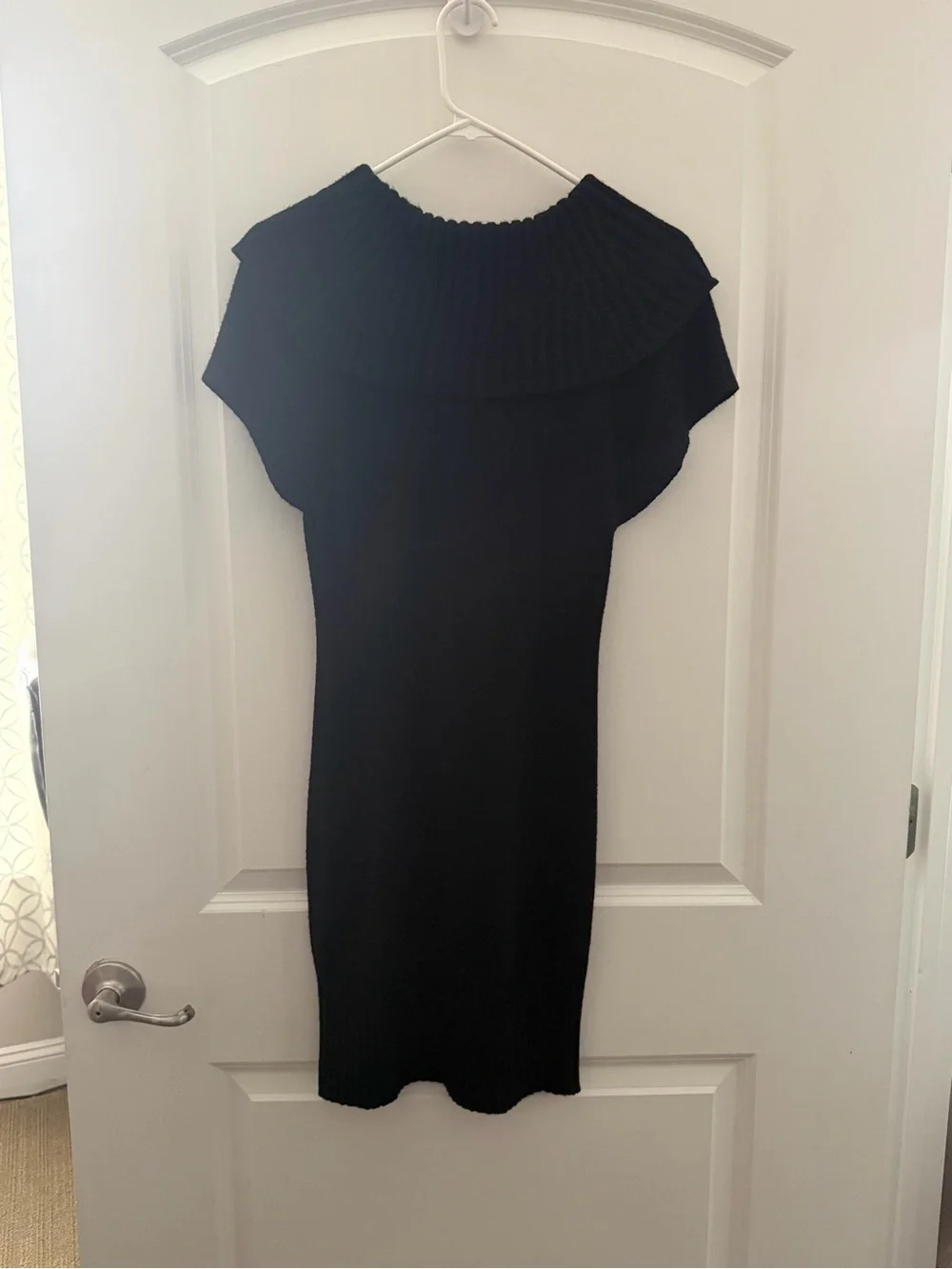 Black Cowl Neck Knit Dress - Women